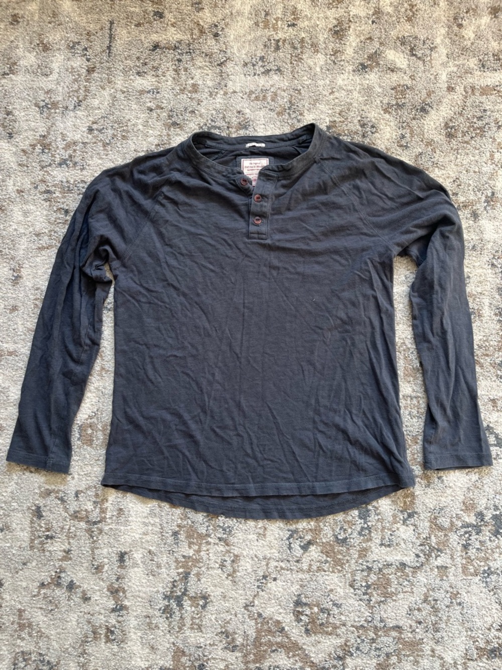 Fat Face Mens Medium Gray Long Sleeve Henley